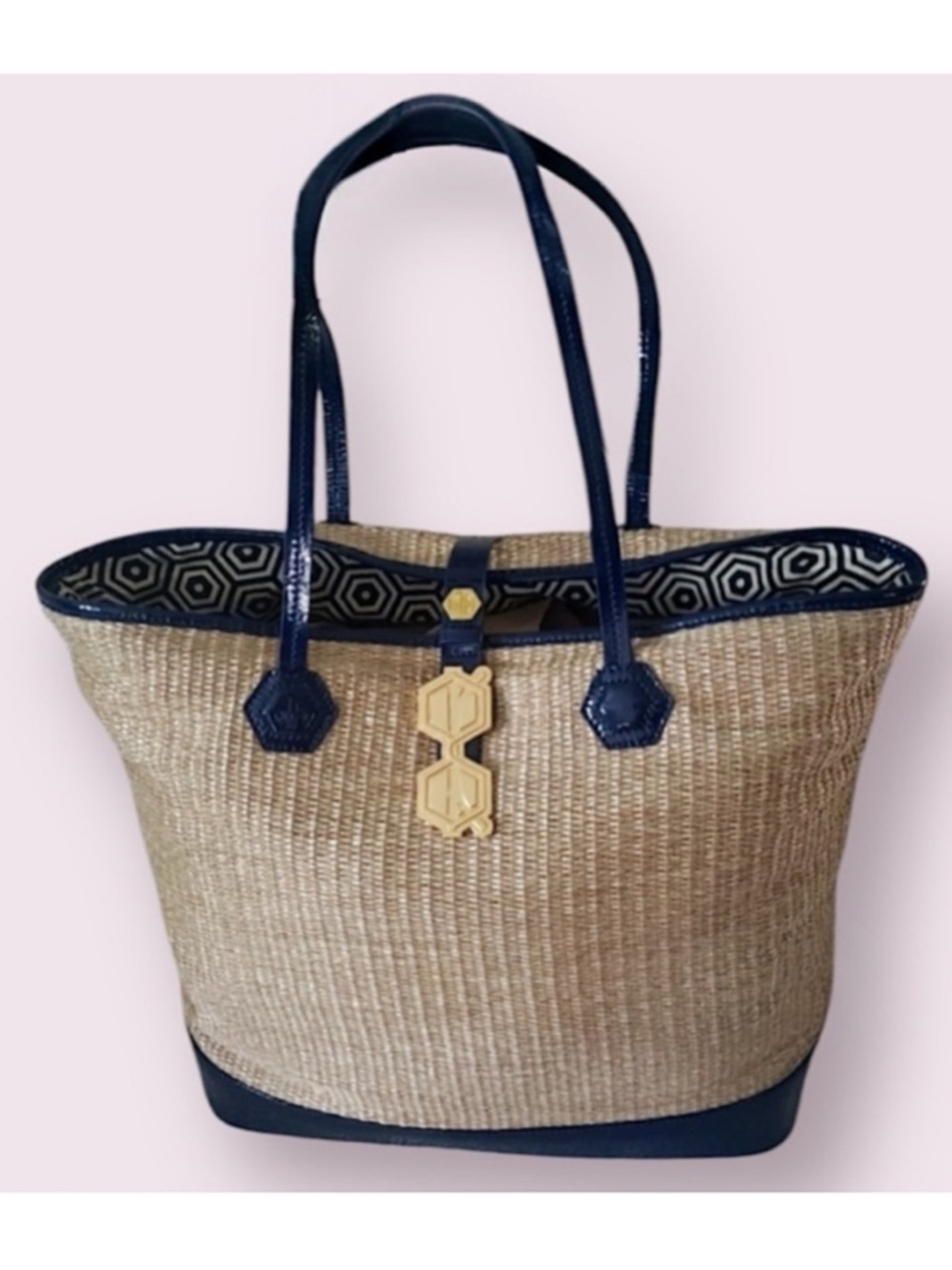 Jonathan Adler Duchess Large Raffia Market Tote Bag